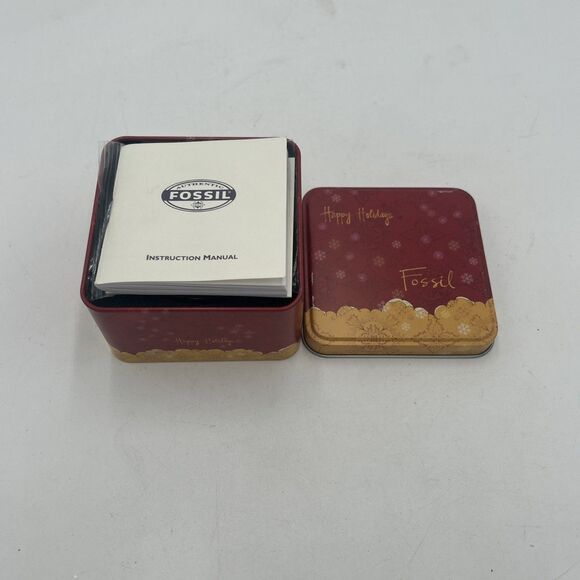 VTG Fossil Blue Men's Wristwatch Silver Day & Date 24 HR Quartz Water Resistance - Picture 6 of 8